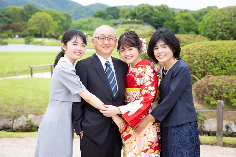 成人式家族写真