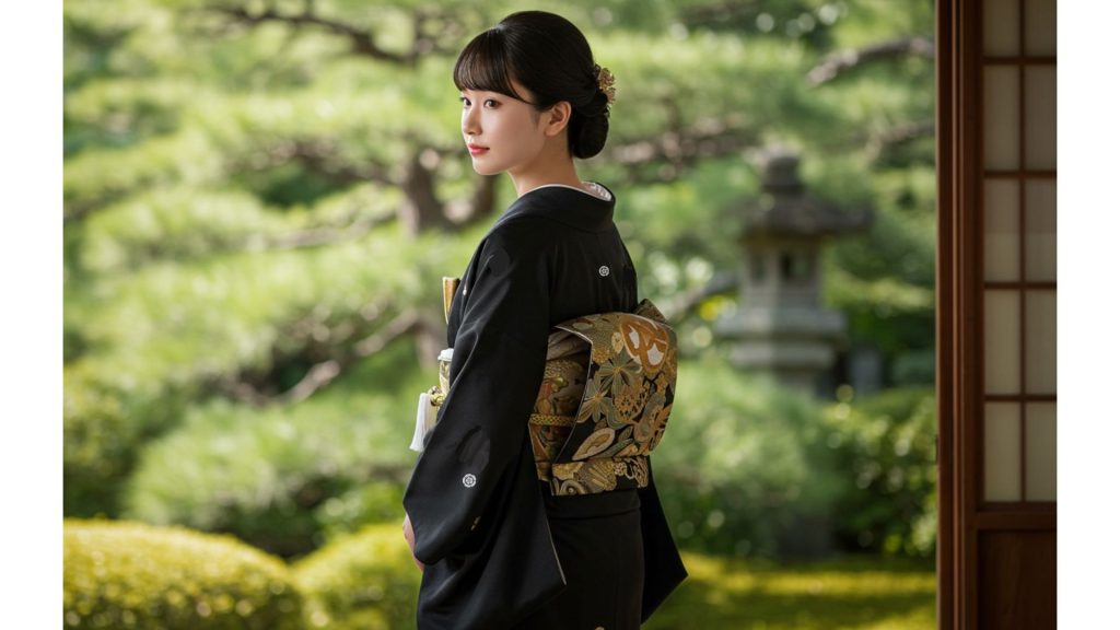 黒留袖を着た女性
